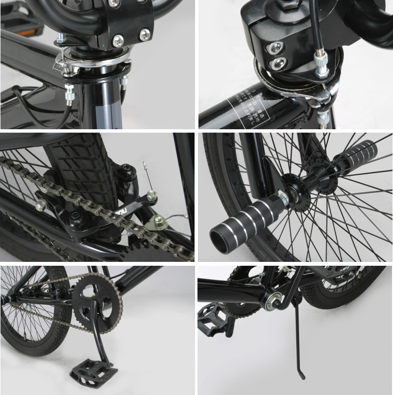 ENCOUNTER bicycle BMX 20 -inch BM-20E black Gyro mechanism peg 4ps